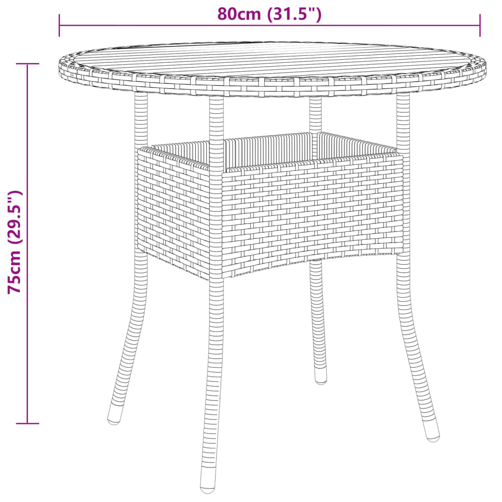 Set mobilier grădină, 5 piese, gri, poliratan și sticlă