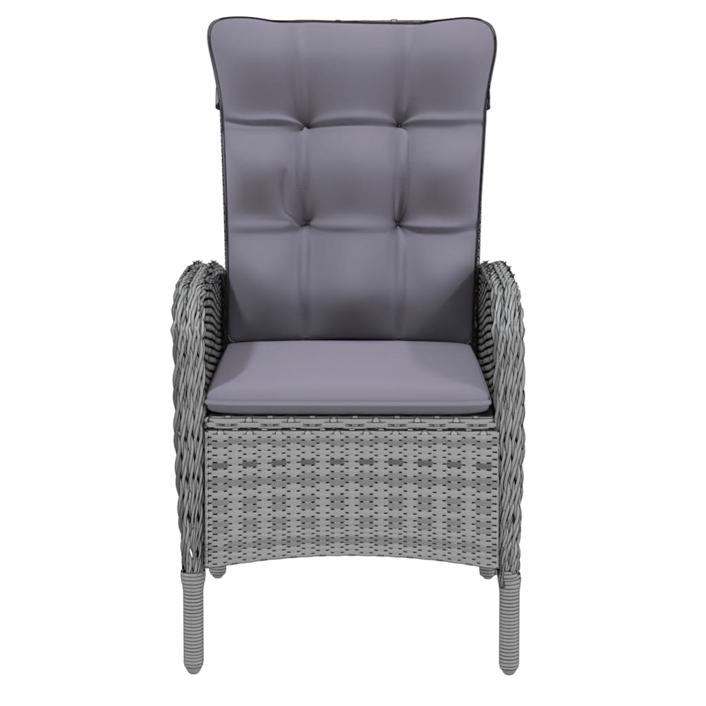 

vidaXL 7-delige Tuinset poly rattan grijs