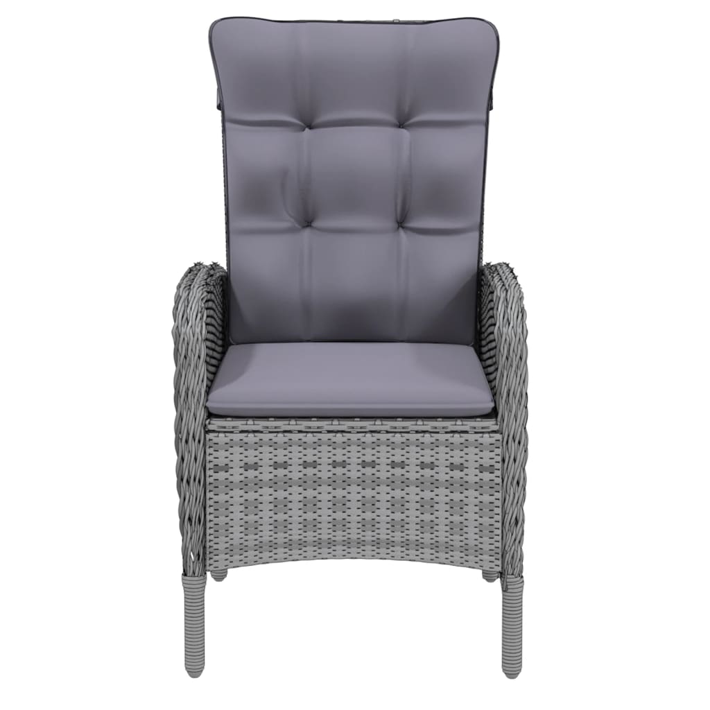 

vidaXL 7-delige Tuinset poly rattan grijs