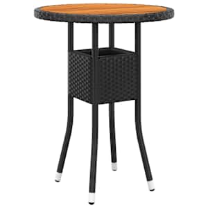 3dílný zahradní bistro set polyratan černý - obrázek 6