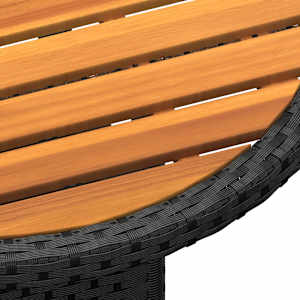 3dílný zahradní bistro set polyratan černý - obrázek 7