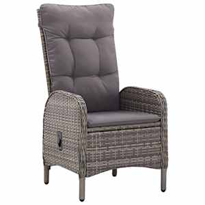 3dílný zahradní bistro set polyratan šedý - obrázek 3