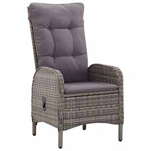 5dílný zahradní bistro set polyratan šedý - obrázek 3