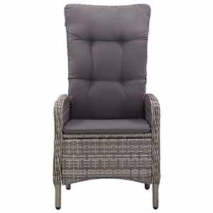 5dílný zahradní bistro set polyratan šedý - obrázek 4