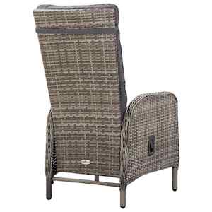 5dílný zahradní bistro set polyratan šedý - obrázek 5