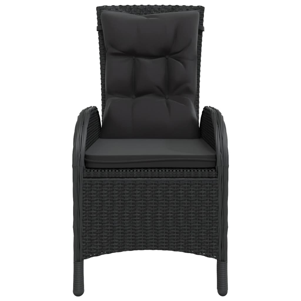 vidaXL 11-delige Tuinset poly rattan zwart afbeelding