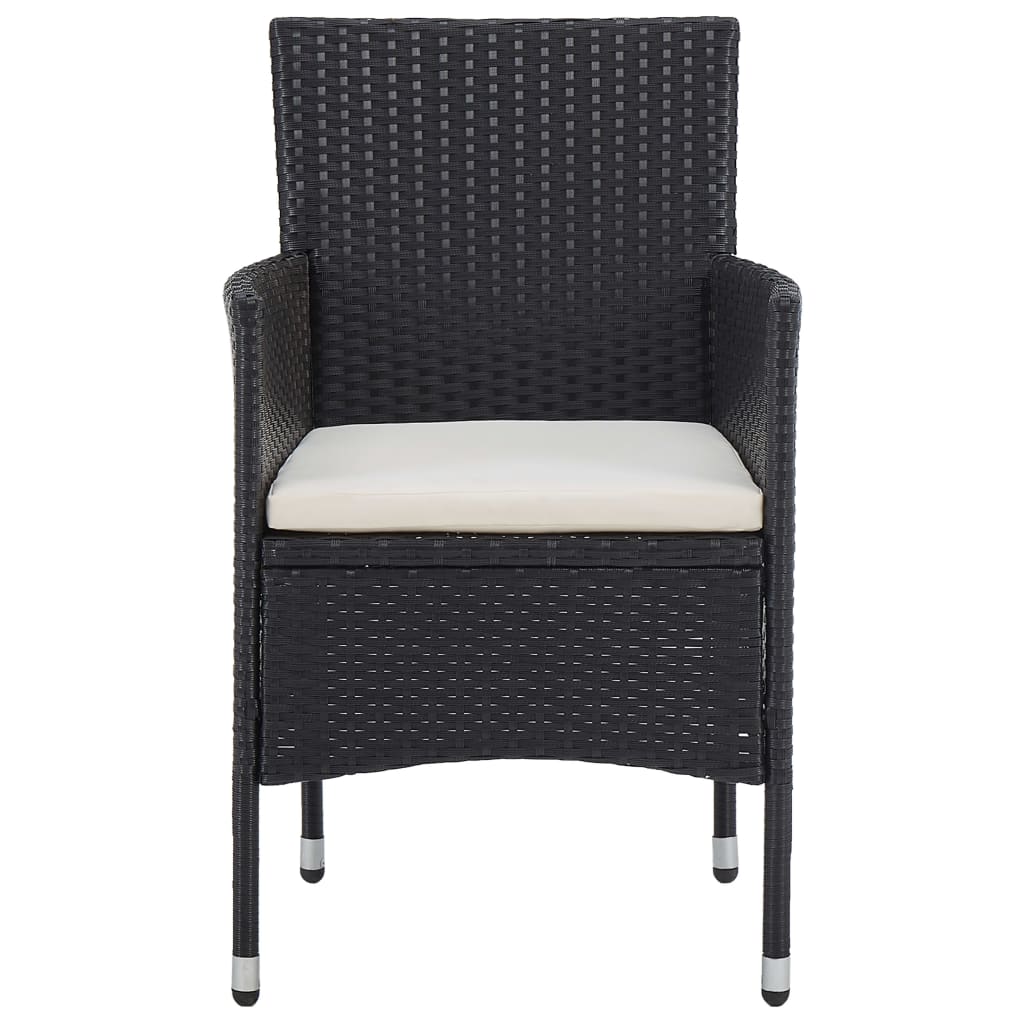 Thumbnail - vidaXL 11-tlg. Garten-Essgruppe Poly Rattan Schwarz