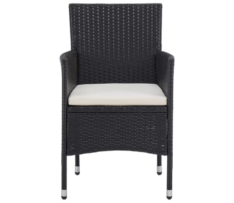 vidaXL 11-dijelni vrtni blagovaonski set od poliratana crni