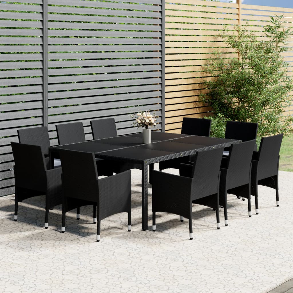 Zestaw mebli ogrodowych - Stół 200x150x75 cm + 10 Krzeseł + Poduszki