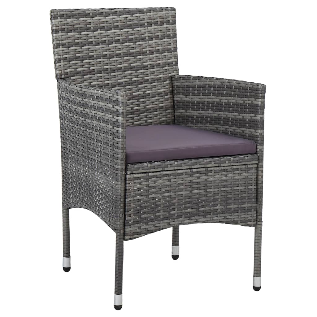 vidaXL 11-delige Tuinset poly rattan grijs afbeelding