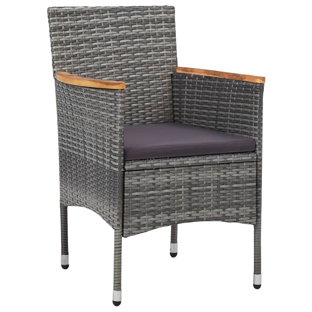 vidaXL 11-delige Tuinset poly rattan grijs afbeelding