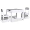 vidaXL lastelaud 2 tooliga, valge, MDF