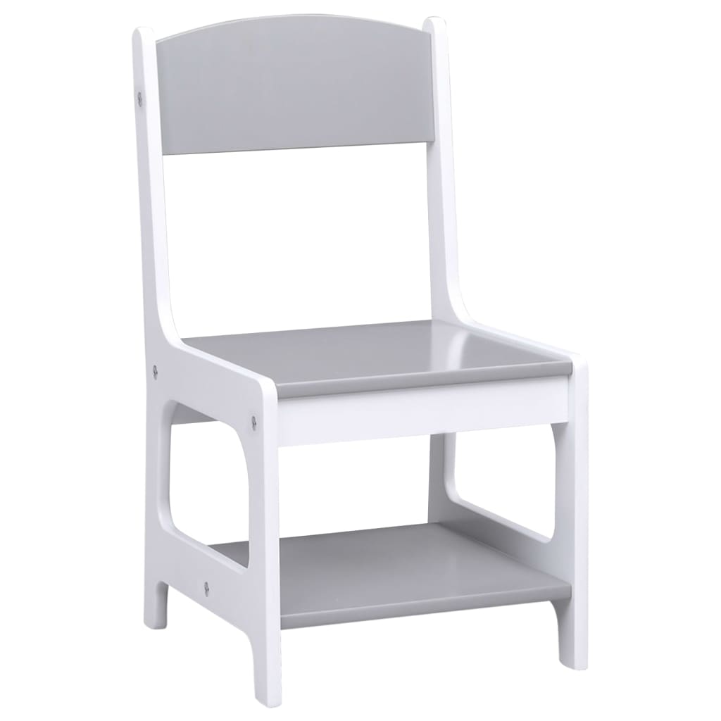 Fehér MDF gyerekasztal két székkel 