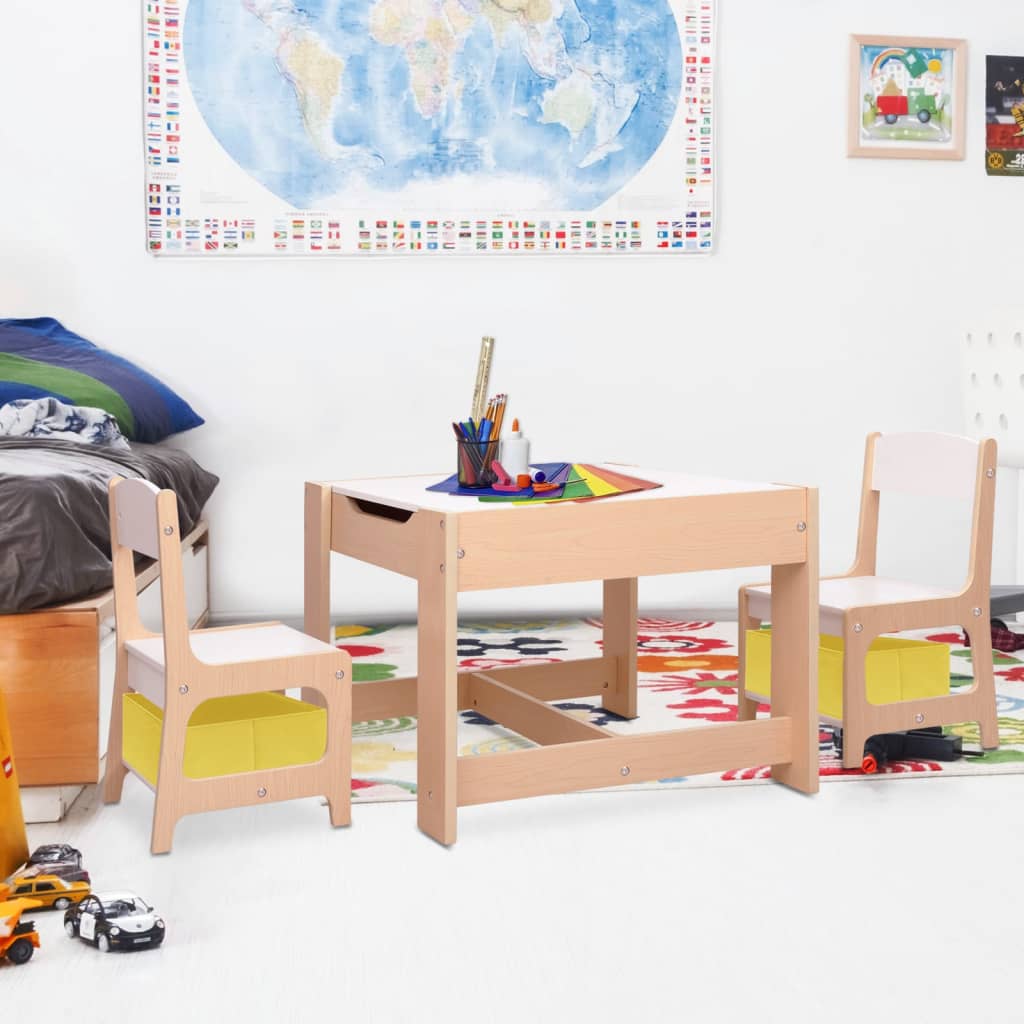 vidaXL Masă pentru copii cu 2 scaune, MDF vidaXL imagine 2022