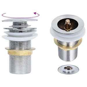 Sifon brez funkcije proti prelivanju krom 6,4x6,4x9,1 cm