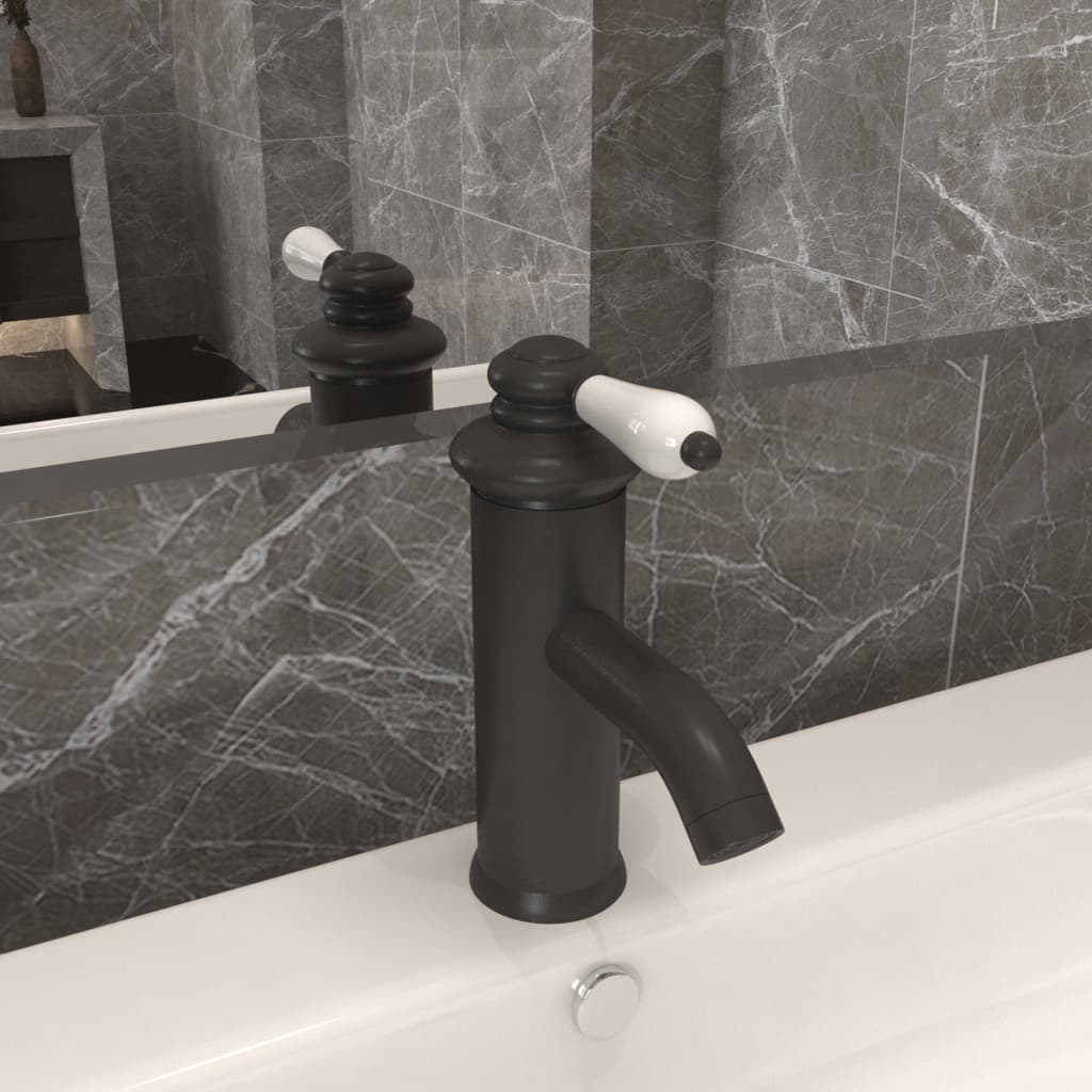 Billede af vidaXL vandhane til badeværelseshåndvask 130x180 mm grå