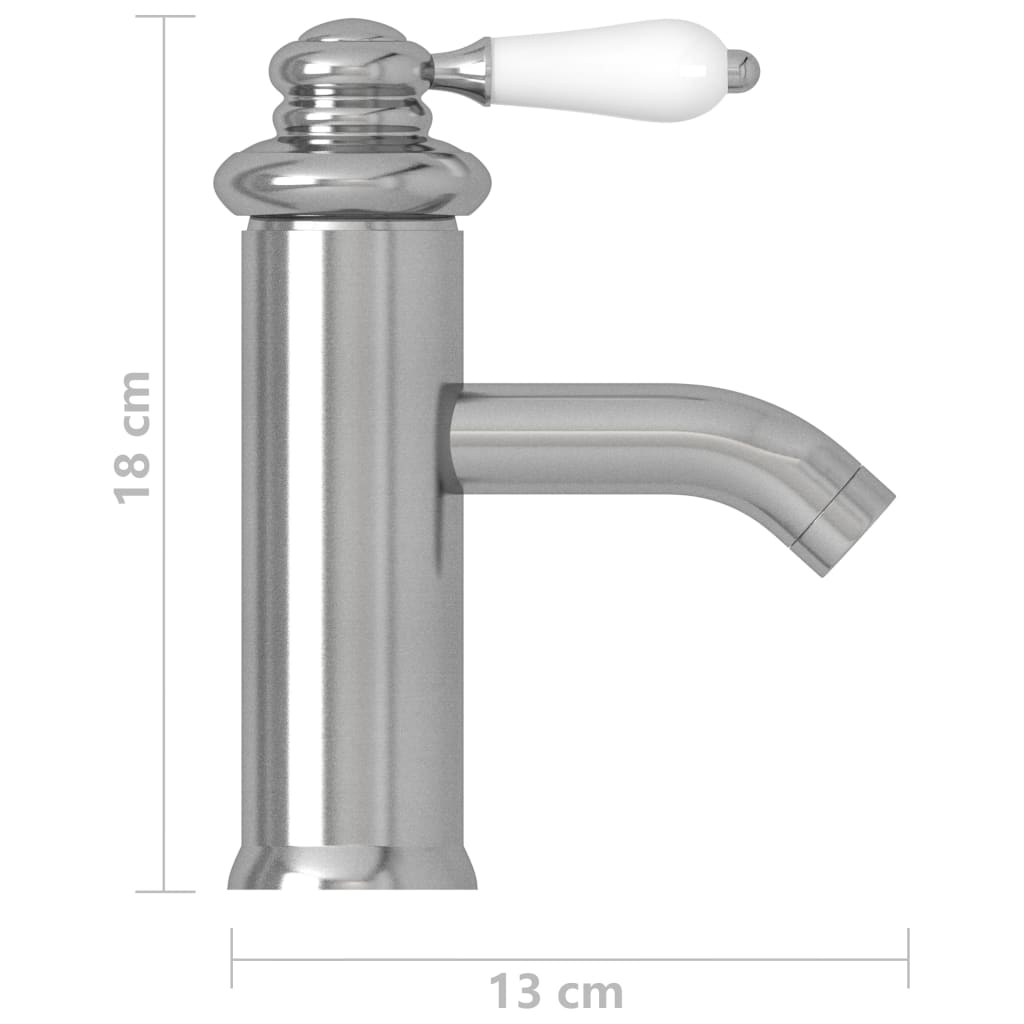 Ezüst fürdőszobai mosdócsaptelep 130 x 180 mm 