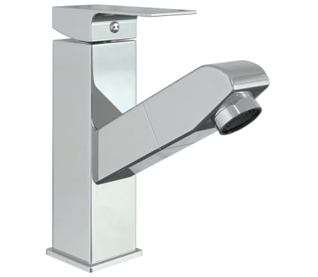 vidaXL Robinet de lavabo r&eacute;tractable Finition chrom&eacute;e 157x172 mm