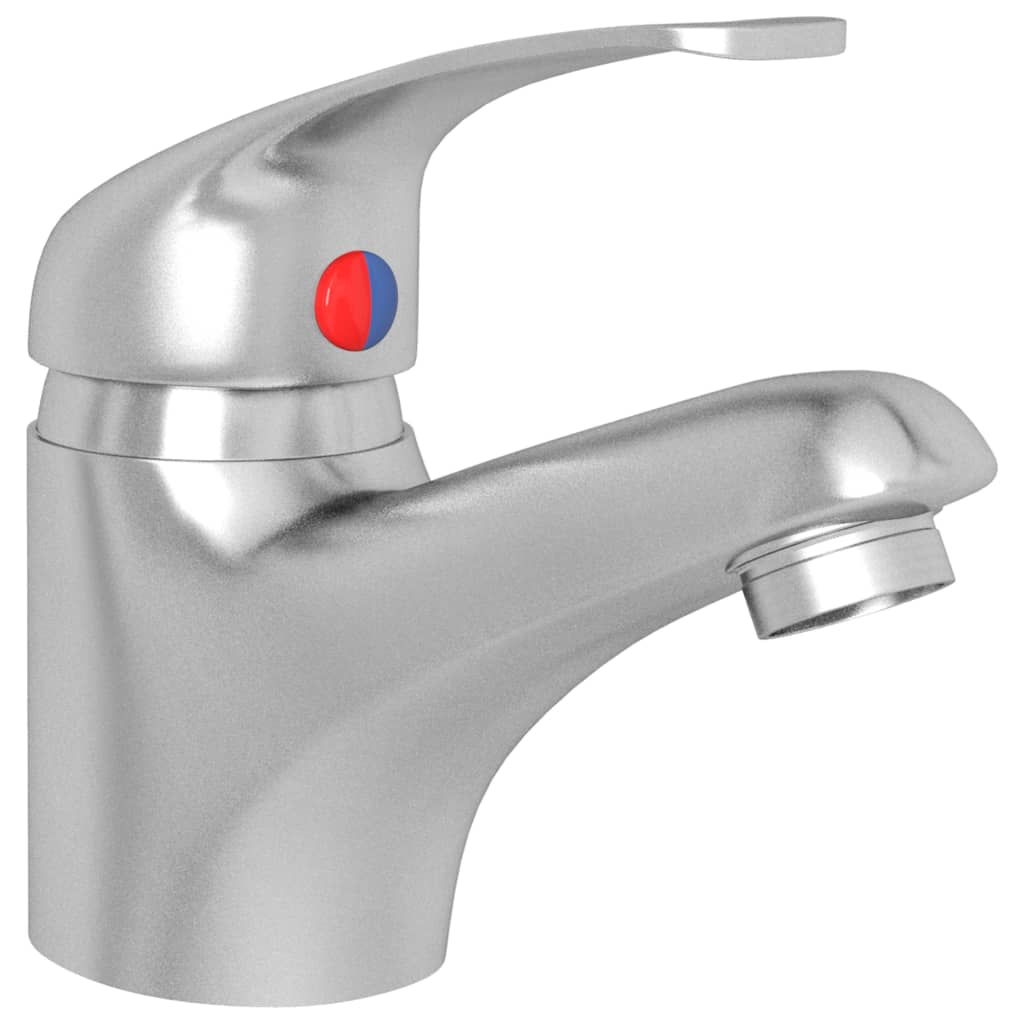 vidaXL Basin Mixer Tap Silver 13x10 cm