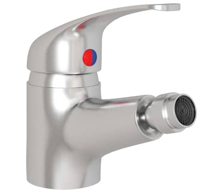 vidaXL Bathroom Bidet Mixer Tap Silver 13x12 cm