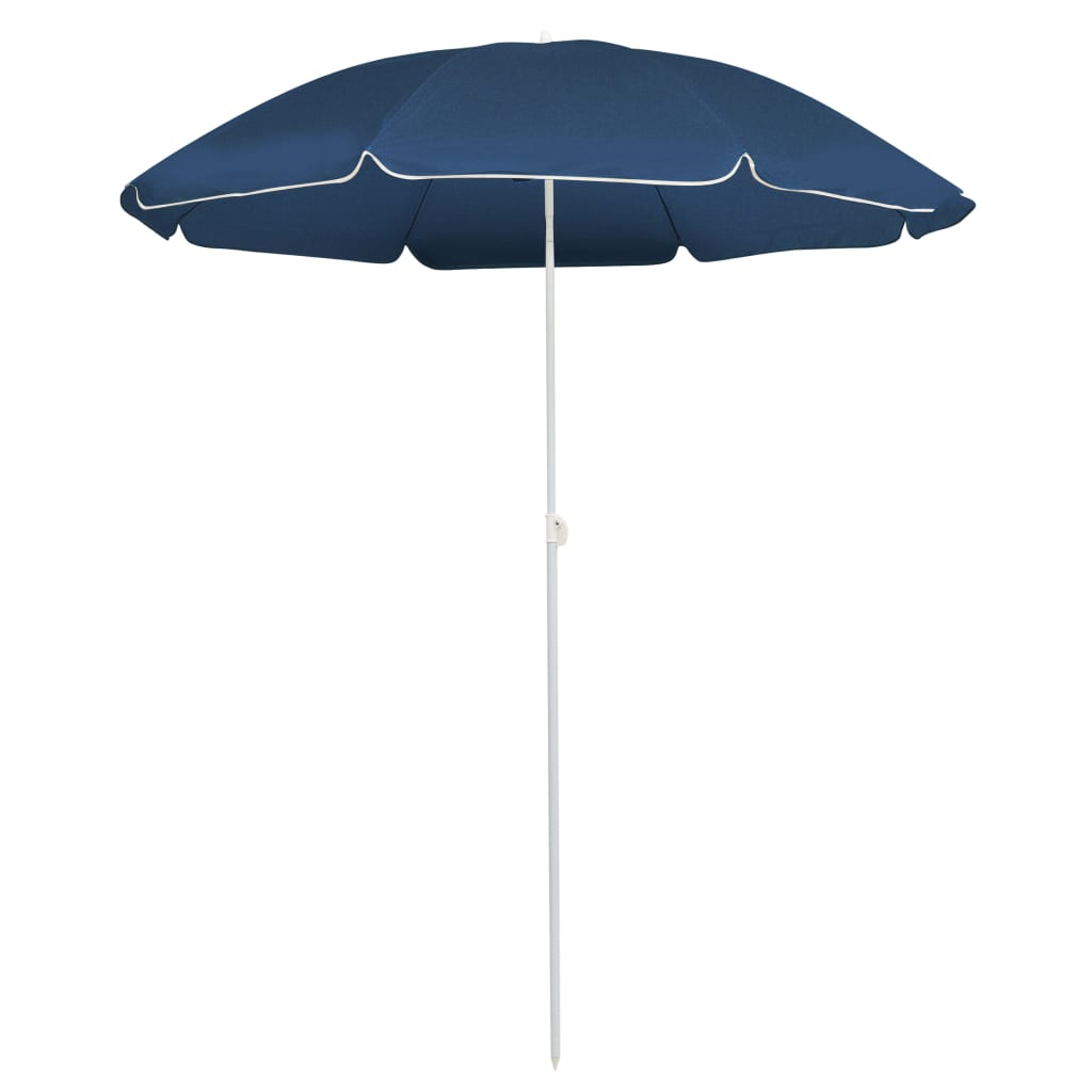vidaXL parasol med stålstang 180 cm blå