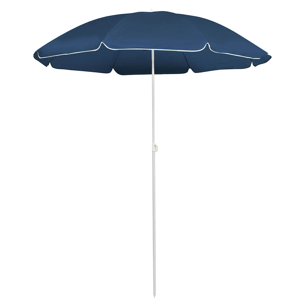 vidaXL Umbrelă de soare de grădină, stâlp din oțel, albastru, 180 cm