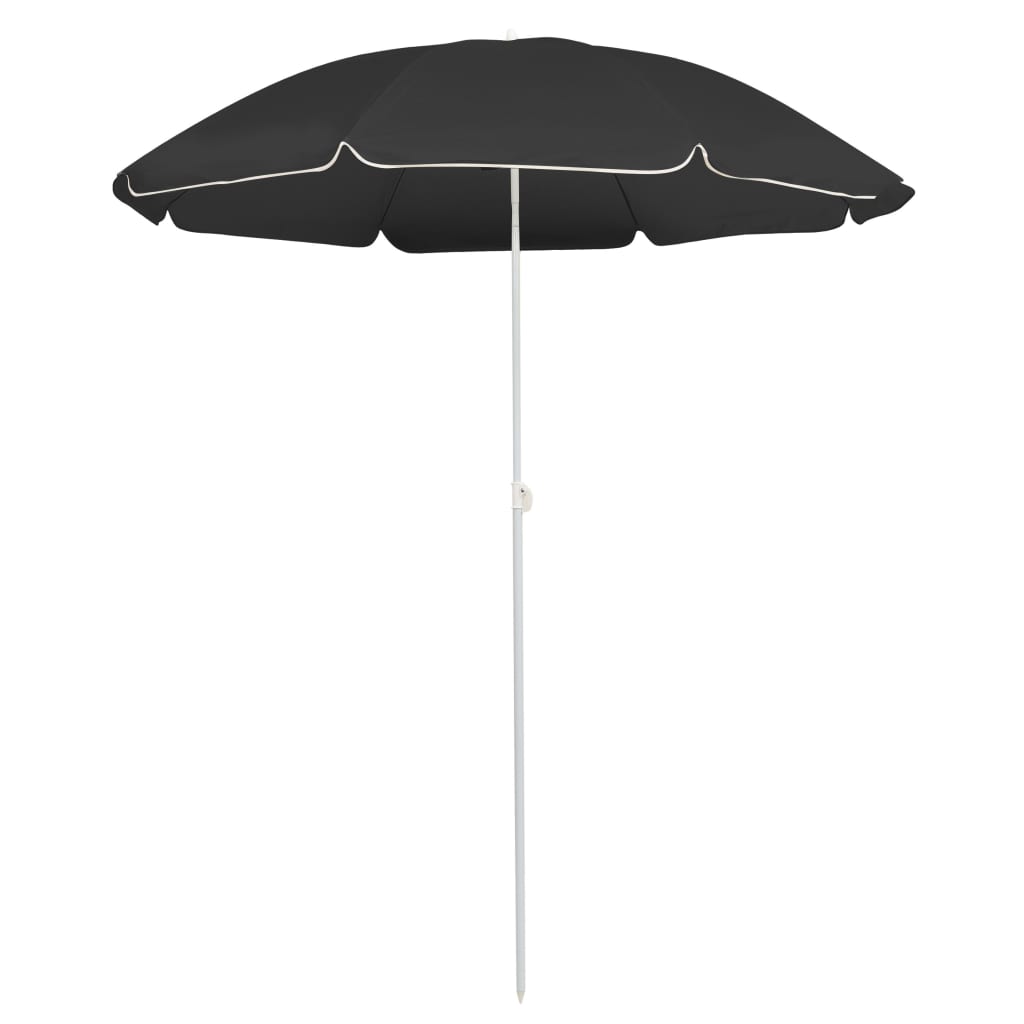 vidaXL Umbrelă de soare pentru exterior, stâlp din oțel, antracit, 180 cm