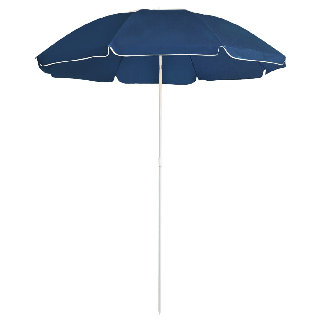 vidaXL Umbrelă de soare de grădină, stâlp din oțel, albastru, 180 cm