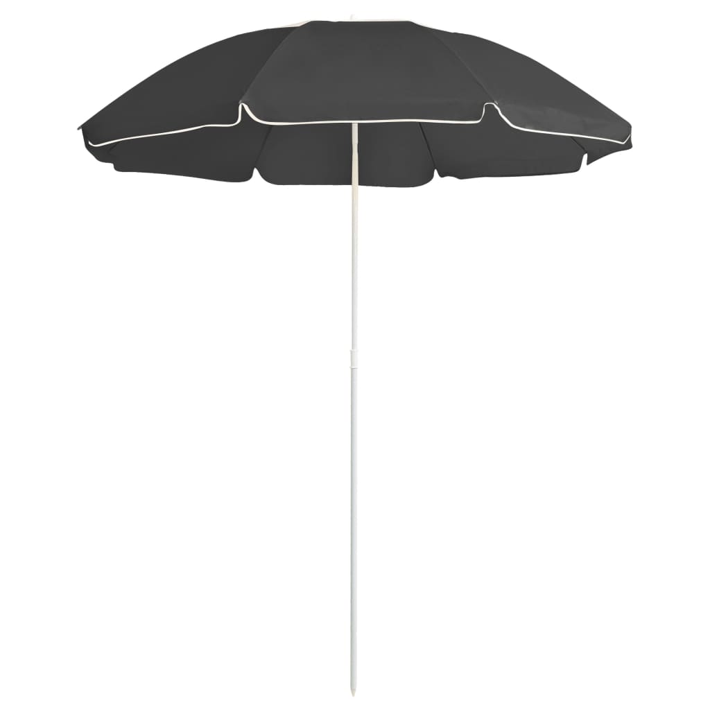 vidaXL parasol med stålstang 180 cm antracitgrå