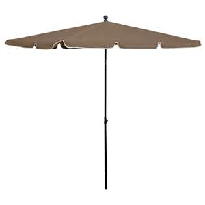 Zahradní slunečník s tyčí 210 x 140 cm taupe - obrázek 1