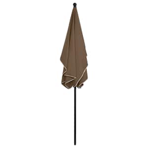Zahradní slunečník s tyčí 210 x 140 cm taupe - obrázek 4