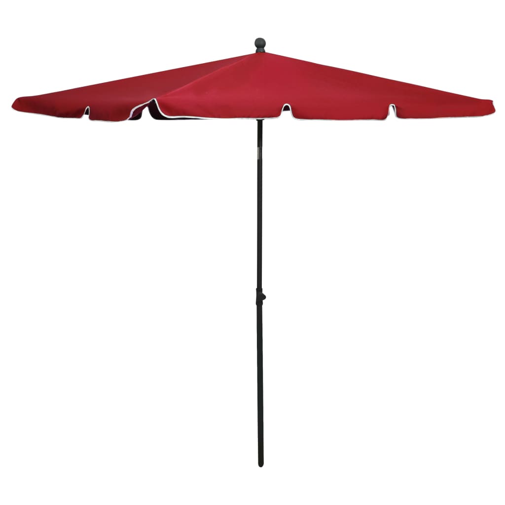 vidaXL Umbrelă de grădină cu stâlp, roșu bordo, 210×140 cm vidaXL imagine 2022 1-1.ro