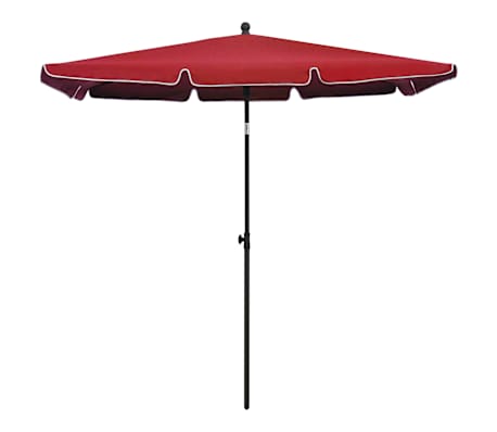 vidaXL Garden Parasol with Pole 210x140 cm Bordeaux Red