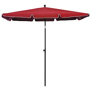 vidaXL Garden Parasol with Pole 210x140 cm Bordeaux Red
