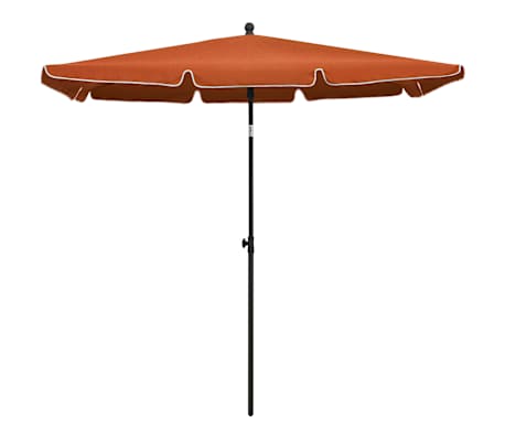 vidaXL Parasol met paal 210x140 cm terracottakleurig