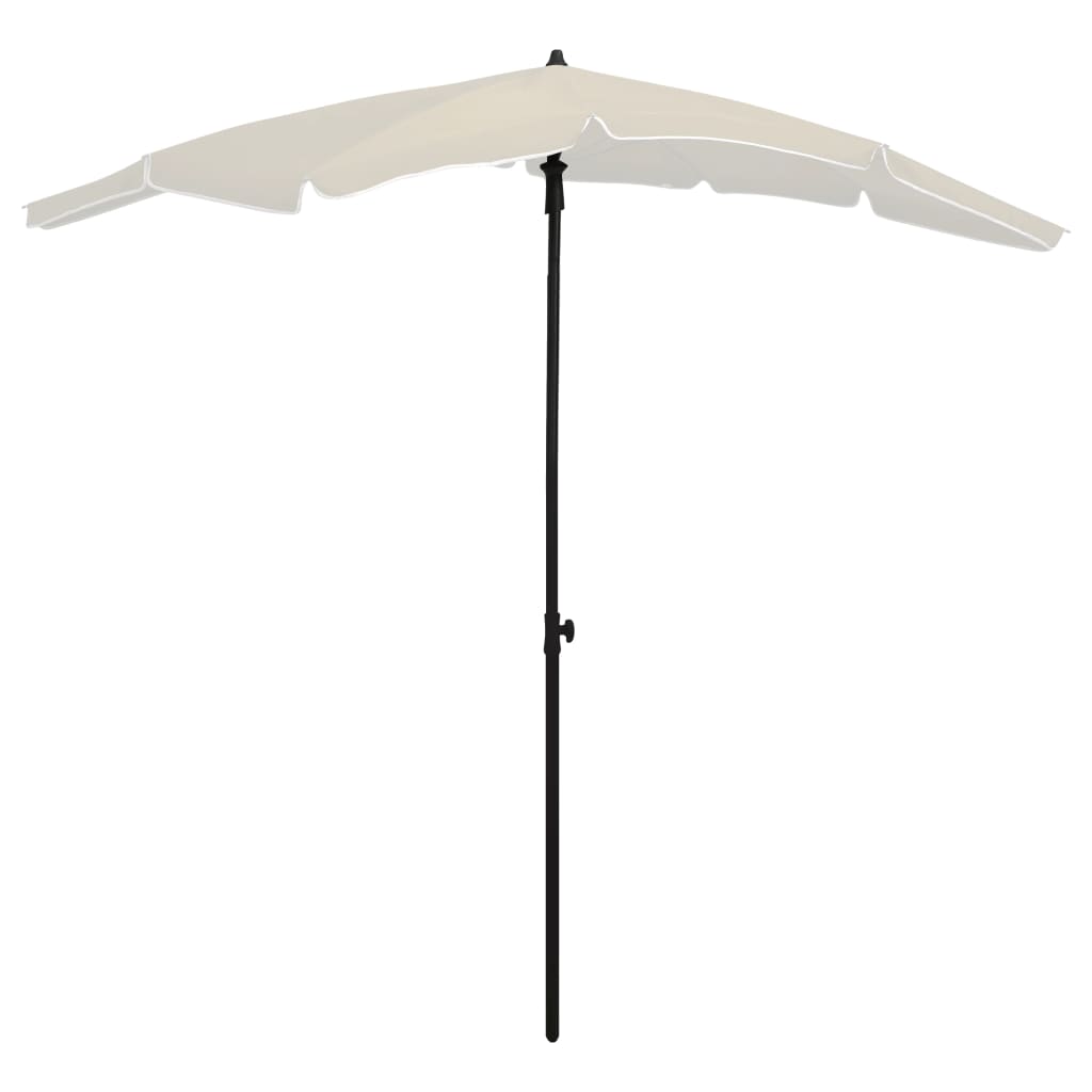 Parasol ogrodowy UV, piaskowy, 200x130x234 cm