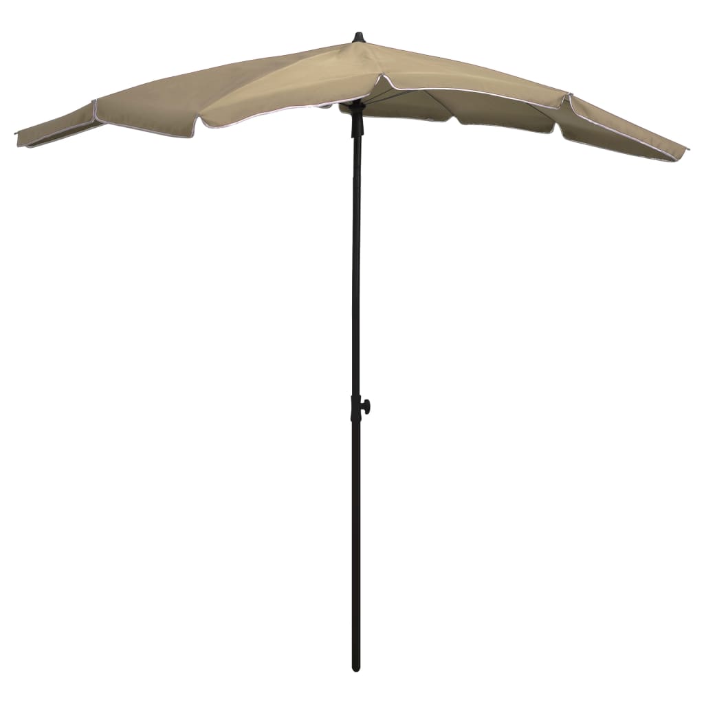 vidaXL parasol med stang 200x130 cm gråbrun
