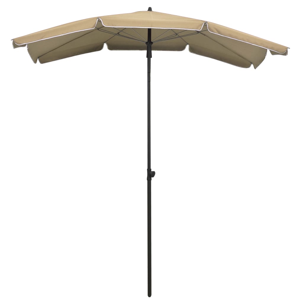 Umbrelă de grădină cu stâlp, gri taupe, 200×130 cm