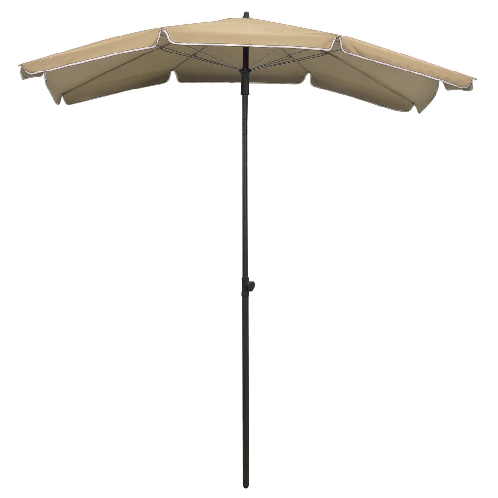 vidaXL Parasol met paal 200x130 cm taupe afbeelding