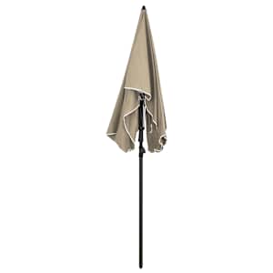 Zahradní slunečník s tyčí 200 x 130 cm taupe - obrázek 3