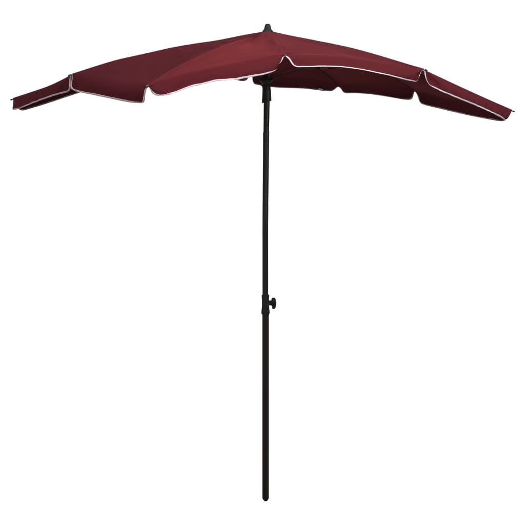 12: vidaXL parasol med stang 200x130 cm bordeaux