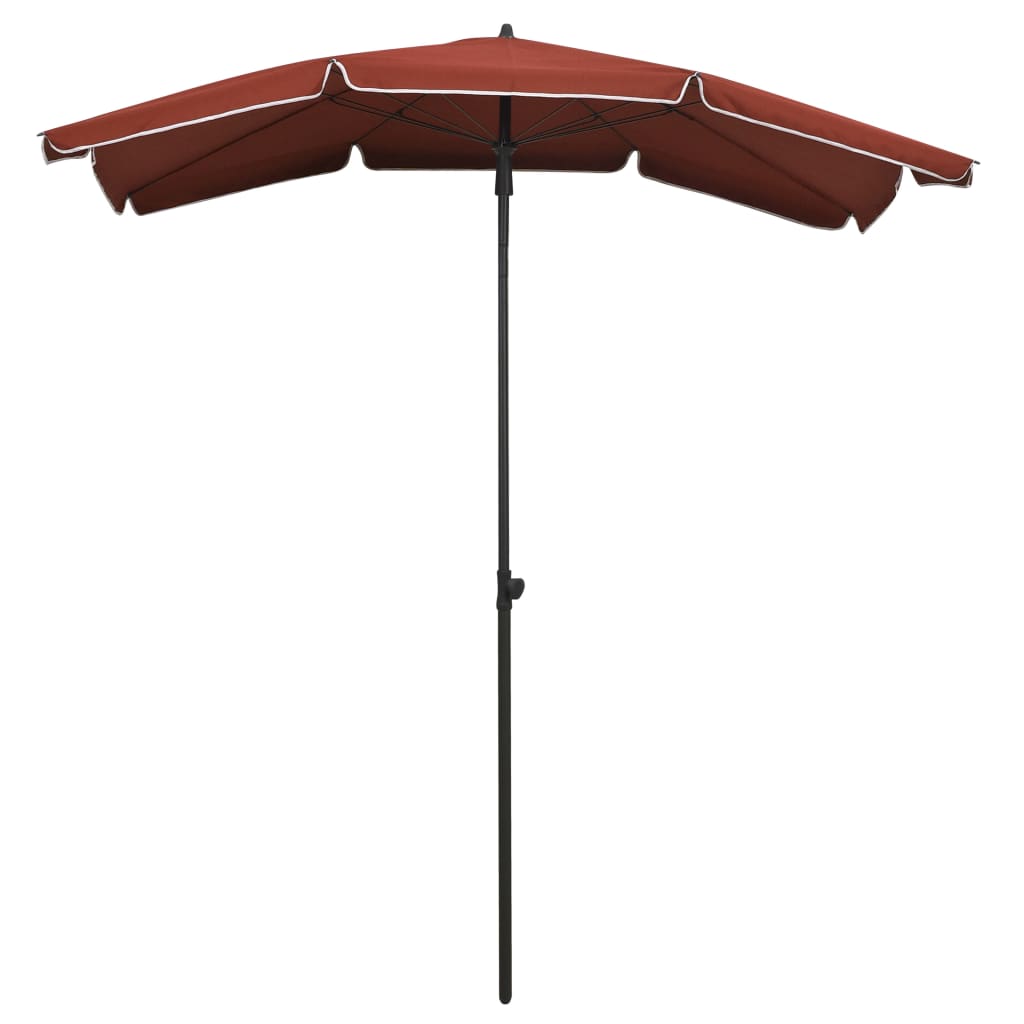 vidaXL Umbrelă de grădină cu stâlp, cărămiziu, 200x130 cm