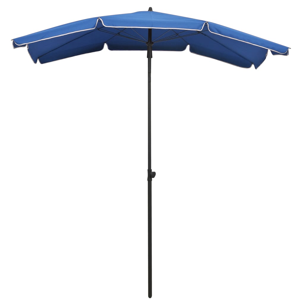 Umbrelă de grădină cu stâlp, albastru azuriu, 200×130 cm