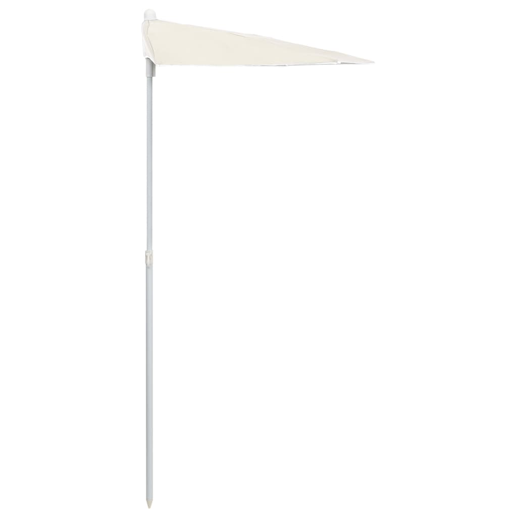 Garden Half Parasol with Pole Outdoor Patio Sunshade Shelter Backyard vidaXL - Picture 42 of 64