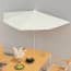  vidaXL homokszínű félköríves napernyő rúddal 180 x 90 cm termék 2. képe