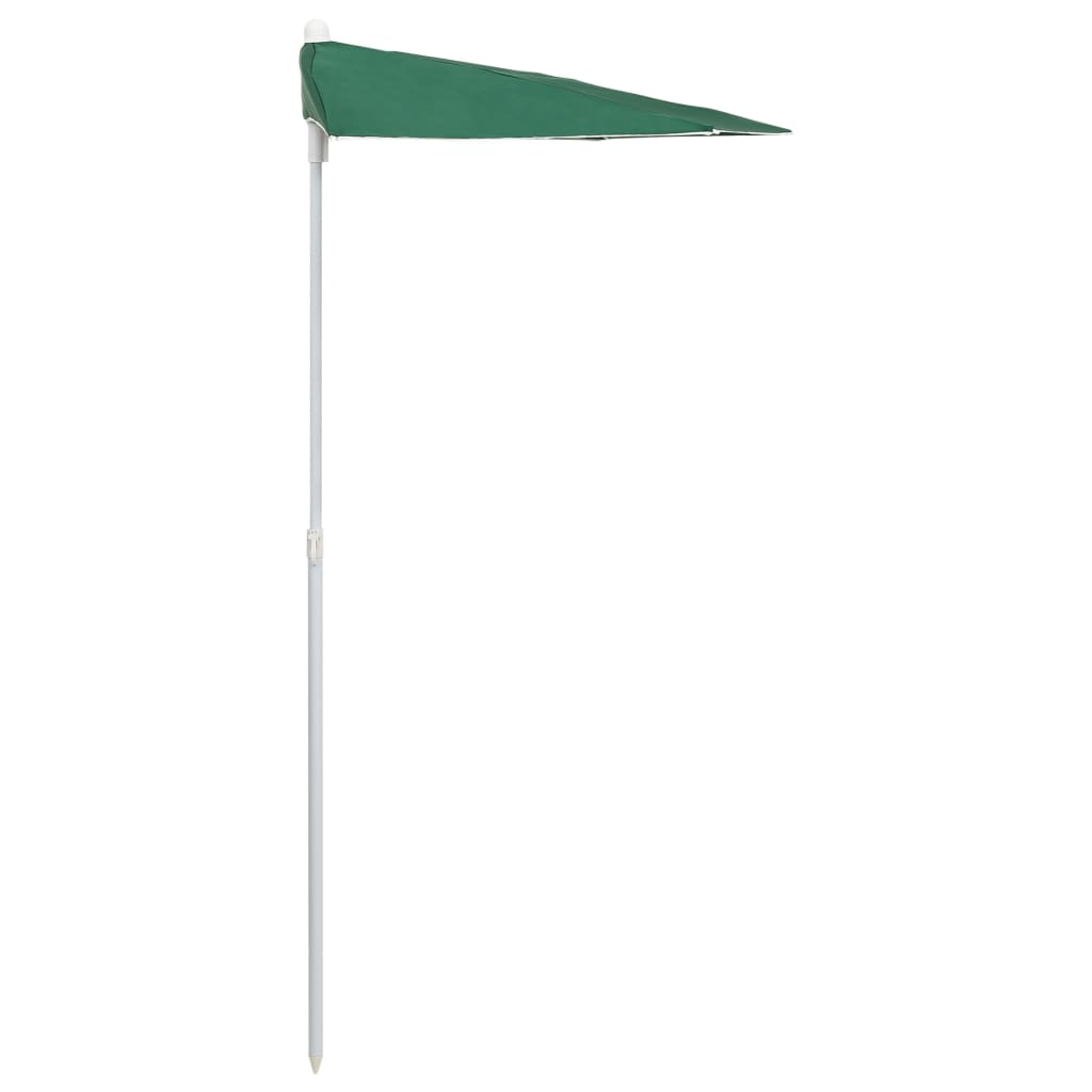 Garden Half Parasol with Pole Outdoor Patio Sunshade Shelter Backyard vidaXL - Picture 35 of 64
