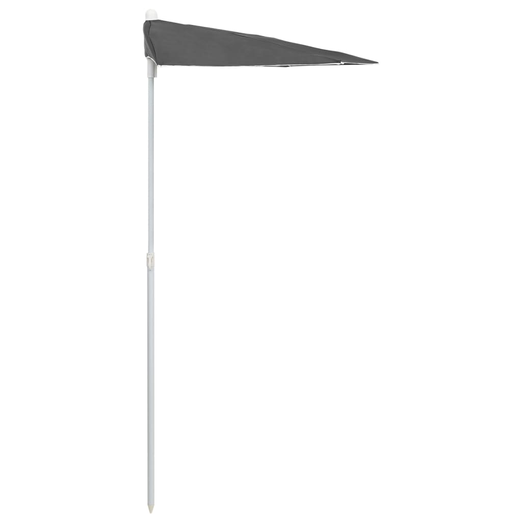 Garden Half Parasol with Pole Outdoor Patio Sunshade Shelter Backyard vidaXL - Picture 14 of 64
