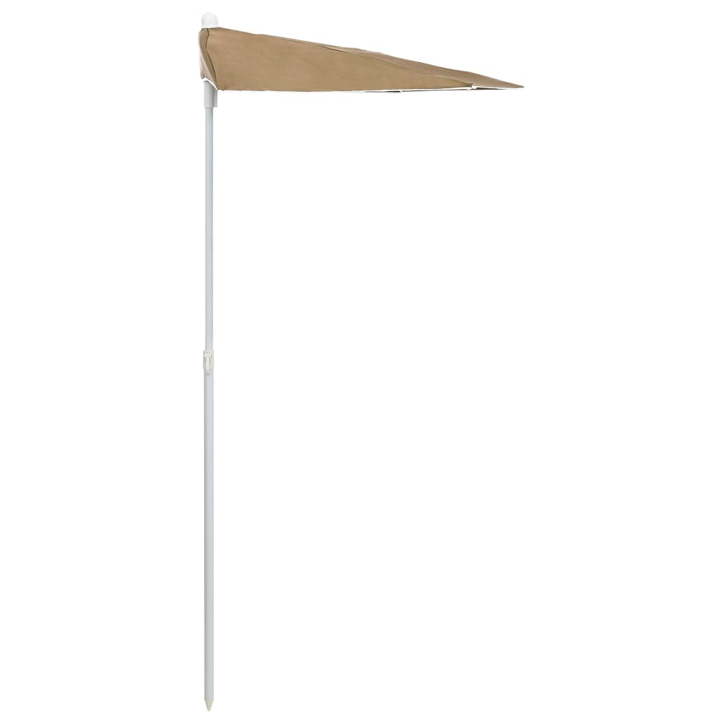 Garden Half Parasol with Pole Outdoor Patio Sunshade Shelter Backyard vidaXL - Picture 49 of 64