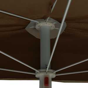 Zahradní půlkruhový slunečník s tyčí 180 x 90 cm taupe - obrázek 7
