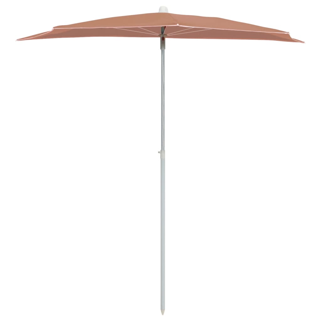 Garden Half Parasol with Pole Outdoor Patio Sunshade Shelter Backyard vidaXL - Picture 54 of 64